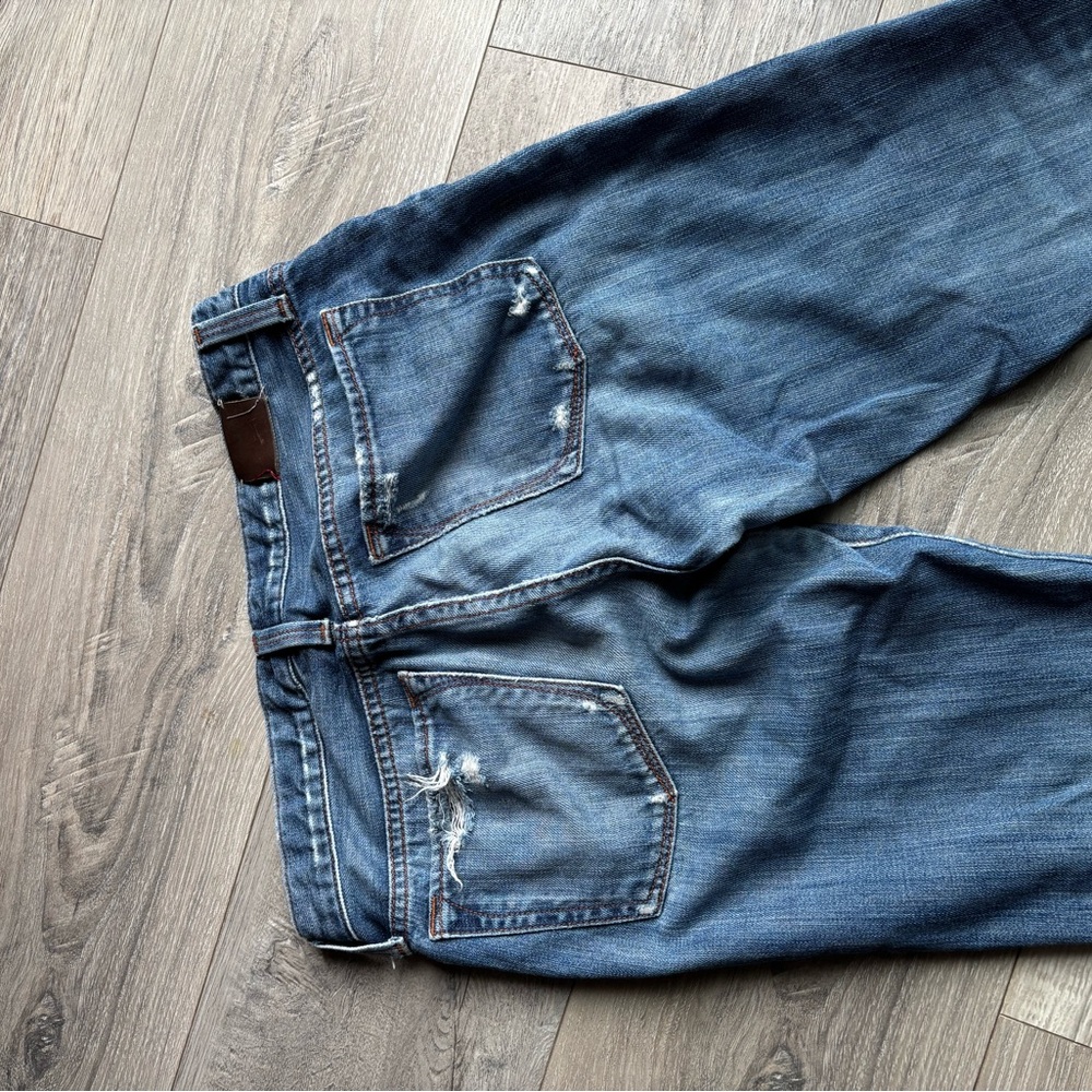 Distressed Blue Women's Skinny Jeans - Picture 4 of 6